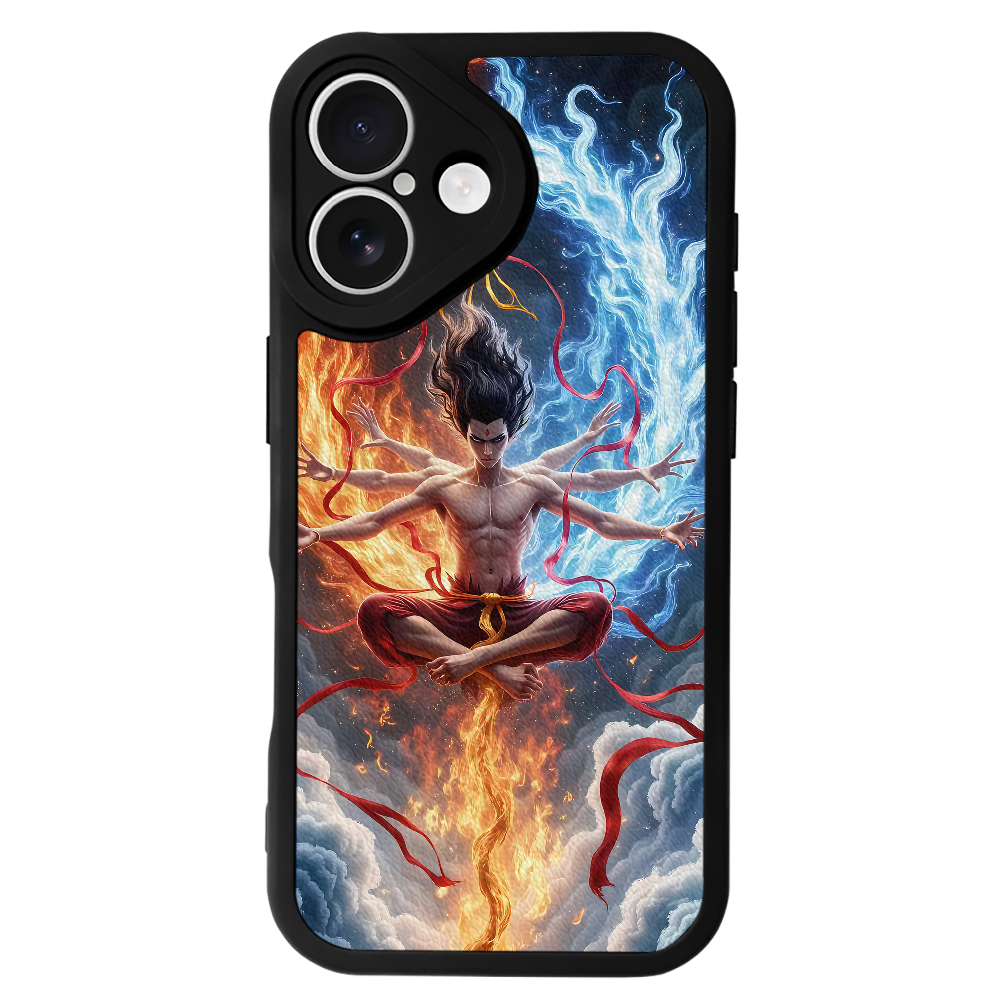 （画像用） Ne Zha 2 ナタ 魔童の大暴れ 【iPhone 16シリーズ対応】シリコンスマホケース（レザー調） 材質：シリコン